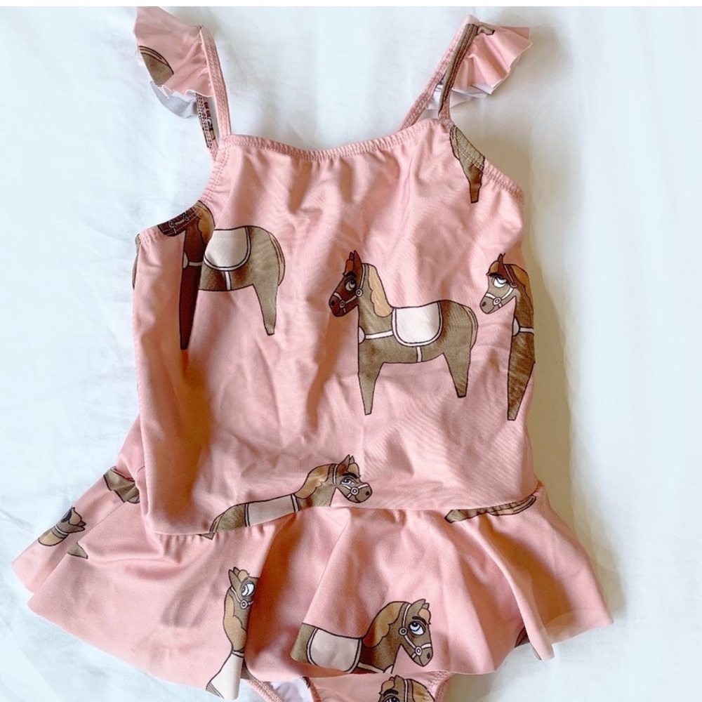 New one pieces swimwear swimsuit summer baby girl pink instagram style ridini